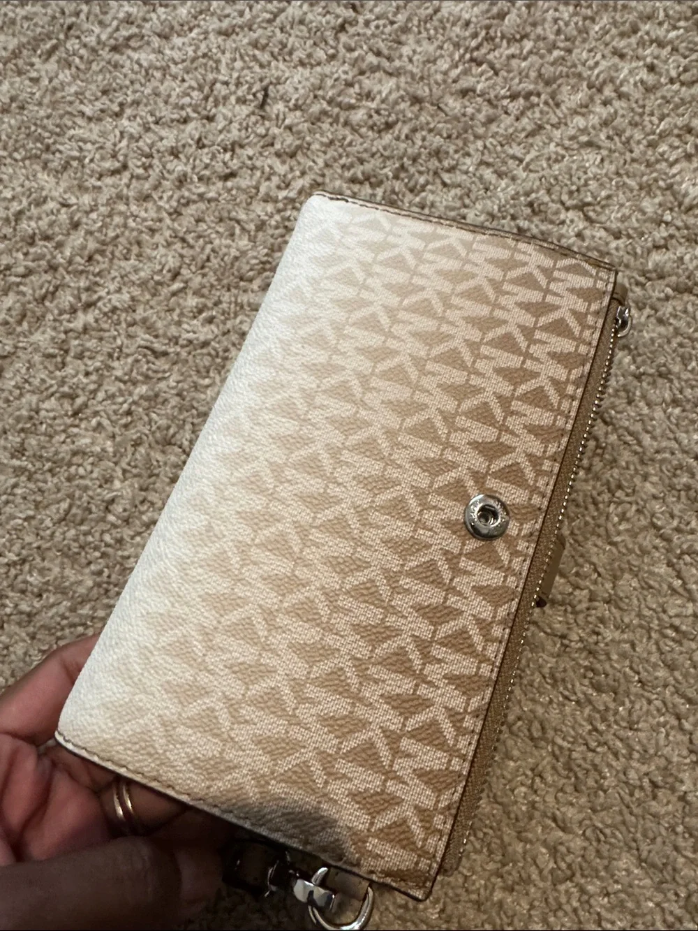 Michael Kors Beige Ombre Signature Wristlet